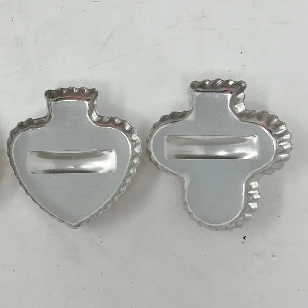 Vintage 60’s Cookie Cutters Club Heart Diamond Spade Cards Aluminum Handles